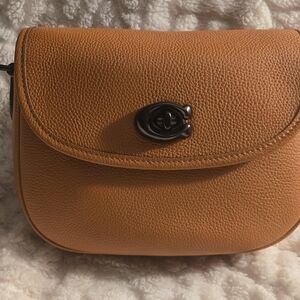 Coach Willow Tan Leather Crossbody Bag And Dust Bag